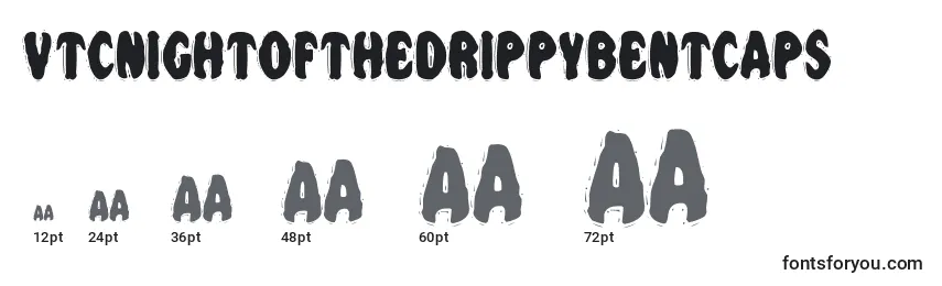 Размеры шрифта Vtcnightofthedrippybentcaps