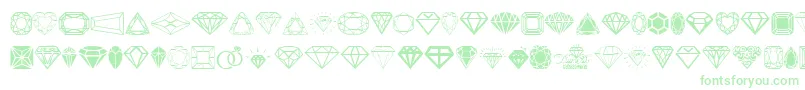 フォントDiamonds – 緑のフォント