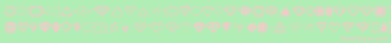 Шрифт Diamonds – розовые шрифты на зелёном фоне