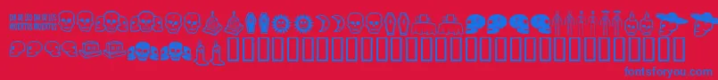 More about DiaDeLosMuertosBv Font DiaDeLosMuertosBv Font – Blue Fonts on Red Background