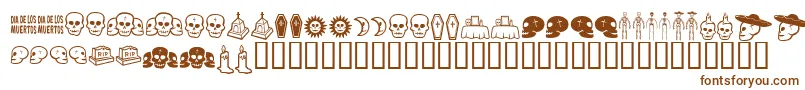 DiaDeLosMuertosBv Font – Brown Fonts on White Background