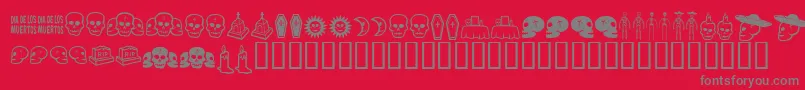 DiaDeLosMuertosBv Font – Gray Fonts on Red Background