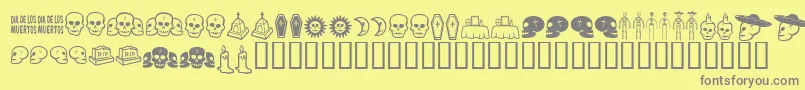 fuente DiaDeLosMuertosBv – Fuentes Grises Sobre Fondo Amarillo