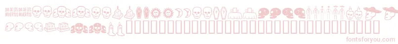 フォントDiaDeLosMuertosBv – ピンクのフォント