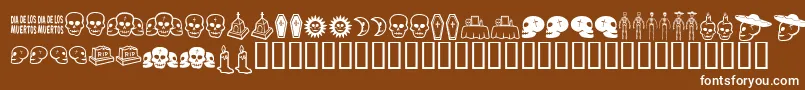 DiaDeLosMuertosBv Font – White Fonts on Brown Background