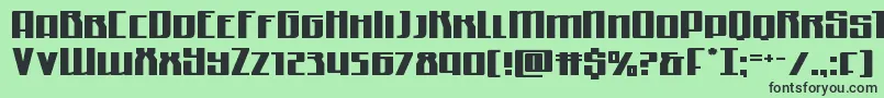 Quantummaliceexpand Font – Black Fonts on Green Background