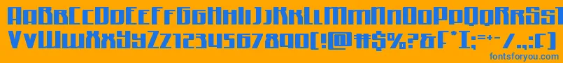 Quantummaliceexpand Font – Blue Fonts on Orange Background