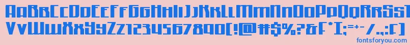 Quantummaliceexpand Font – Blue Fonts on Pink Background