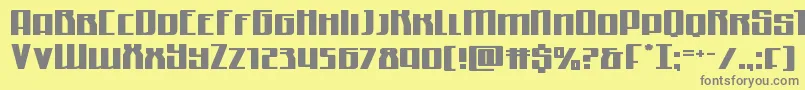 Quantummaliceexpand Font – Gray Fonts on Yellow Background