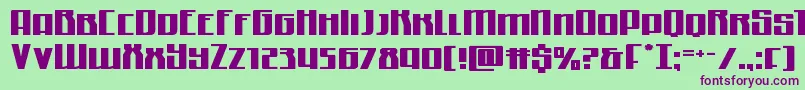 Quantummaliceexpand Font – Purple Fonts on Green Background