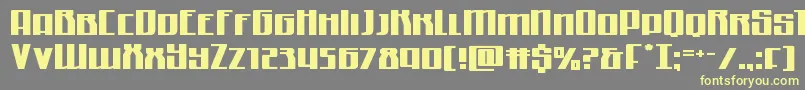 Quantummaliceexpand Font – Yellow Fonts on Gray Background