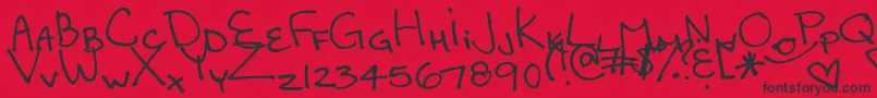 CapitolChase Font – Black Fonts on Red Background