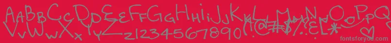 CapitolChase Font – Gray Fonts on Red Background