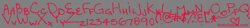 CapitolChase Font – Red Fonts on Gray Background
