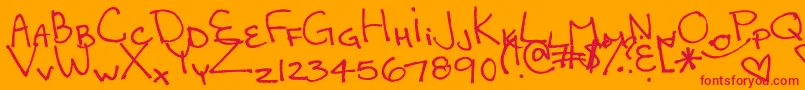 CapitolChase Font – Red Fonts on Orange Background