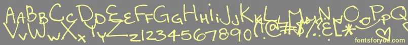 CapitolChase Font – Yellow Fonts on Gray Background