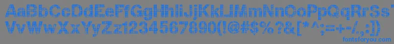 ScartanFloaben Font – Blue Fonts on Gray Background