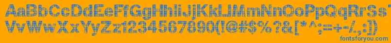 ScartanFloaben Font – Blue Fonts on Orange Background