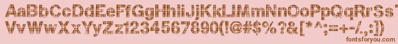 ScartanFloaben Font – Brown Fonts on Pink Background