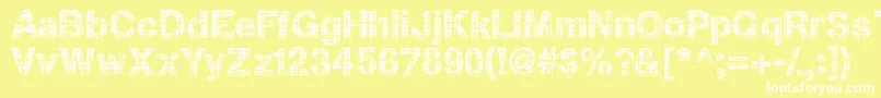 ScartanFloaben Font – White Fonts on Yellow Background