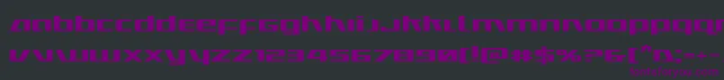 Ultramarinesexpand-Schriftart – Violette Schriften auf schwarzem Hintergrund