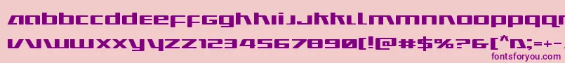 Ultramarinesexpand-Schriftart – Violette Schriften auf rosa Hintergrund