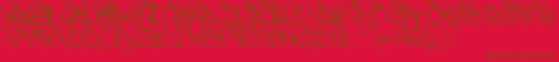 LinotypeGrassy Font – Brown Fonts on Red Background