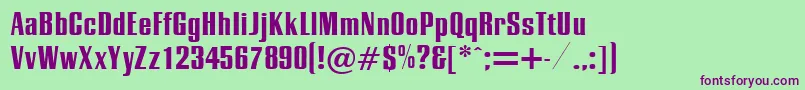 EssexRegularDb Font – Purple Fonts on Green Background