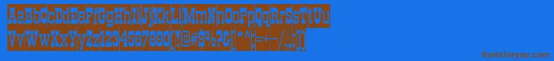 TraktircameoNormal Font – Brown Fonts on Blue Background