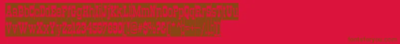 TraktircameoNormal Font – Brown Fonts on Red Background