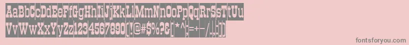 Weitere Informationen zur TraktircameoNormal-Schriftart TraktircameoNormal-Schriftart – Graue Schriften auf rosa Hintergrund