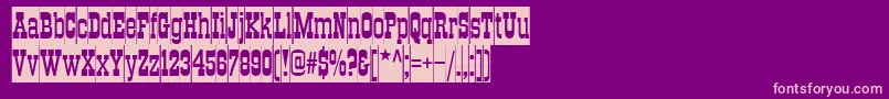 TraktircameoNormal Font – Pink Fonts on Purple Background