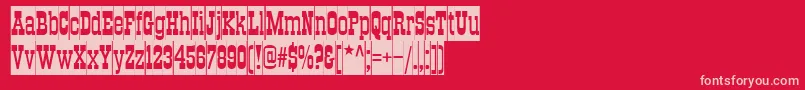 TraktircameoNormal Font – Pink Fonts on Red Background