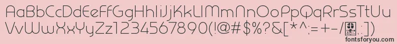 PrestijLightDemo Font – Black Fonts on Pink Background