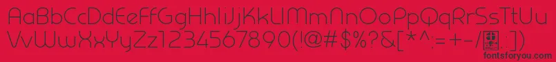 PrestijLightDemo Font – Black Fonts on Red Background