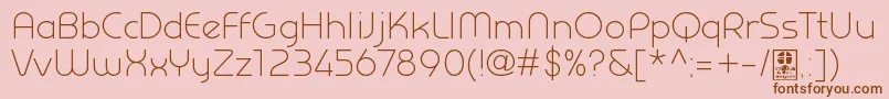 PrestijLightDemo Font – Brown Fonts on Pink Background