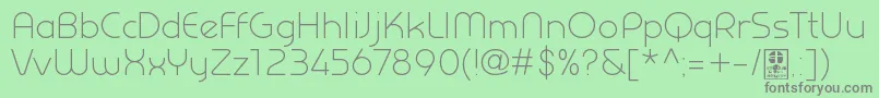 PrestijLightDemo Font – Gray Fonts on Green Background