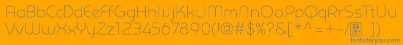 PrestijLightDemo Font – Gray Fonts on Orange Background