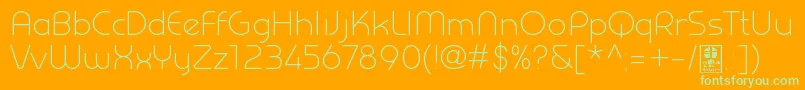 PrestijLightDemo Font – Green Fonts on Orange Background