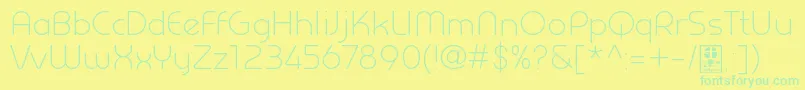 PrestijLightDemo Font – Green Fonts on Yellow Background