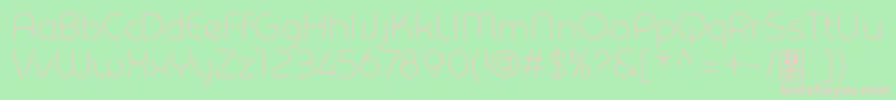 Шрифт PrestijLightDemo – розовые шрифты на зелёном фоне
