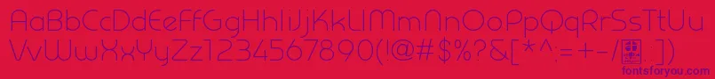PrestijLightDemo Font – Purple Fonts on Red Background