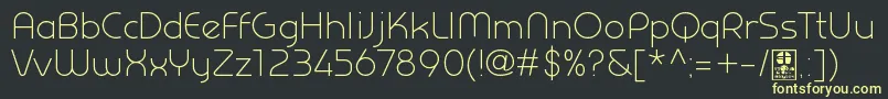 PrestijLightDemo Font – Yellow Fonts on Black Background