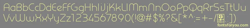 PrestijLightDemo Font – Yellow Fonts on Gray Background