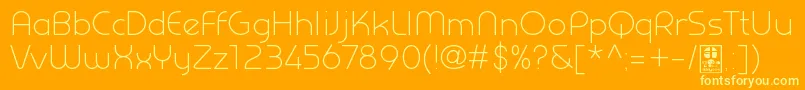 PrestijLightDemo Font – Yellow Fonts on Orange Background