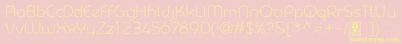 PrestijLightDemo Font – Yellow Fonts on Pink Background