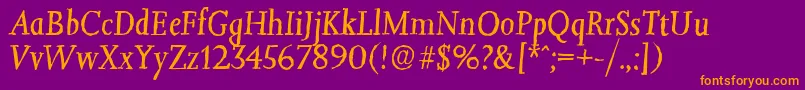 JessicaantiqueItalic Font – Orange Fonts on Purple Background