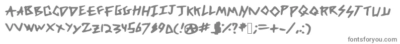 DicksFromMars Font – Gray Fonts on White Background