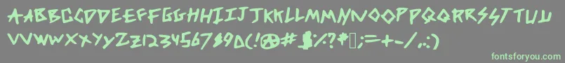 DicksFromMars Font – Green Fonts on Gray Background