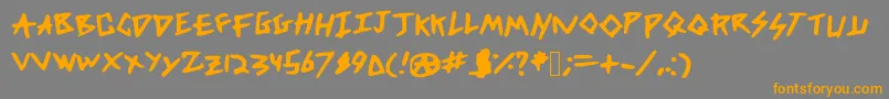 DicksFromMars Font – Orange Fonts on Gray Background